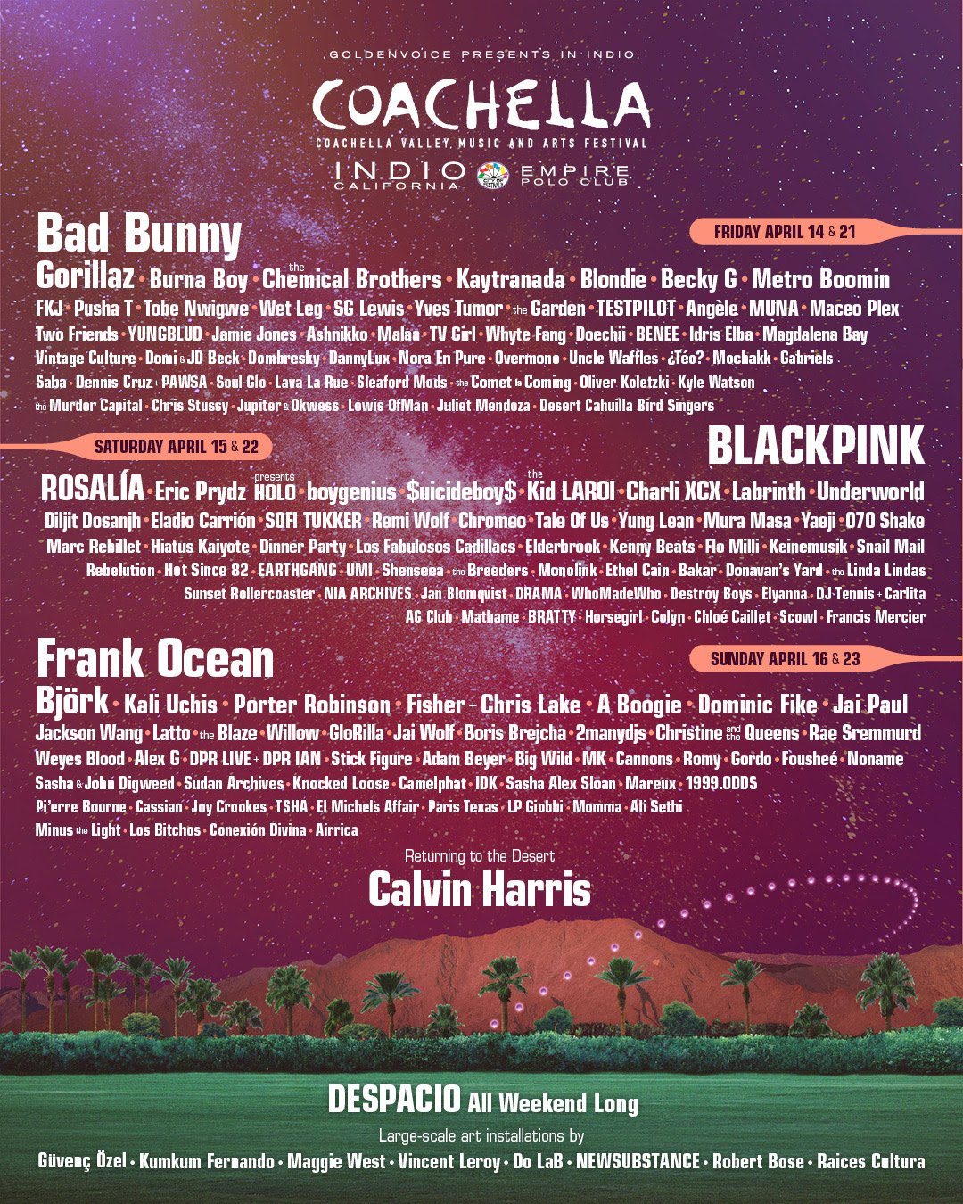 Coachella Valley Music and Arts Festival artwork