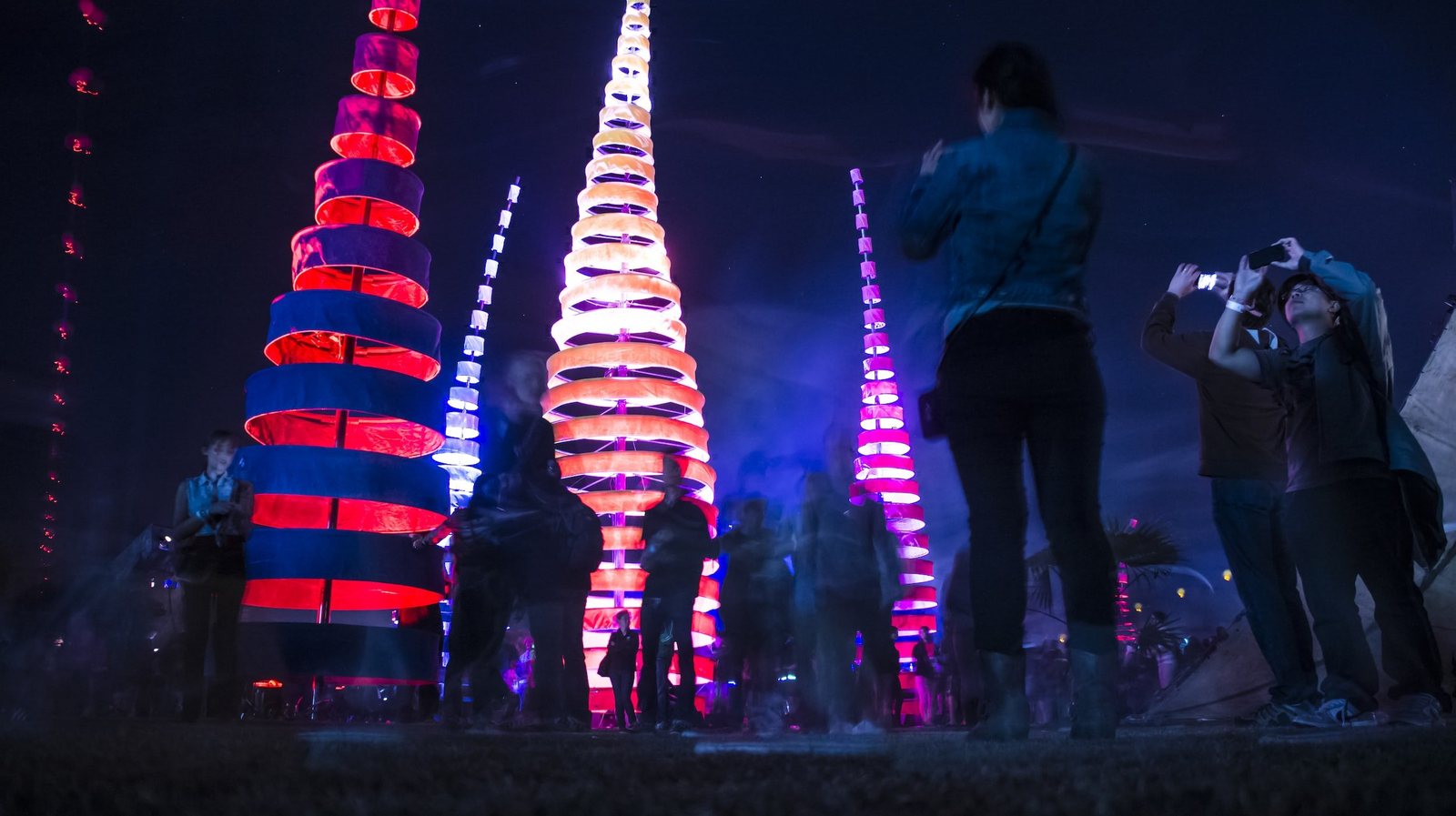 Large-scale art installation at Coachella
