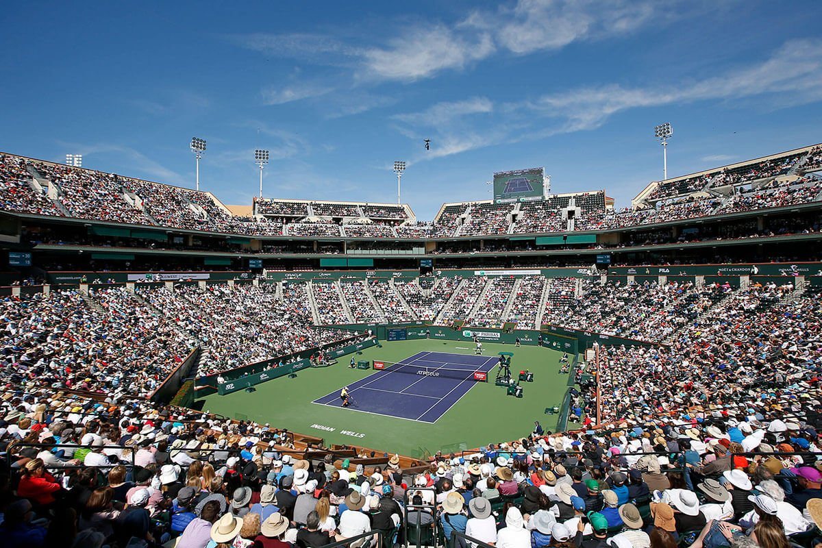 Tennis stadium and courts at Indian Wells