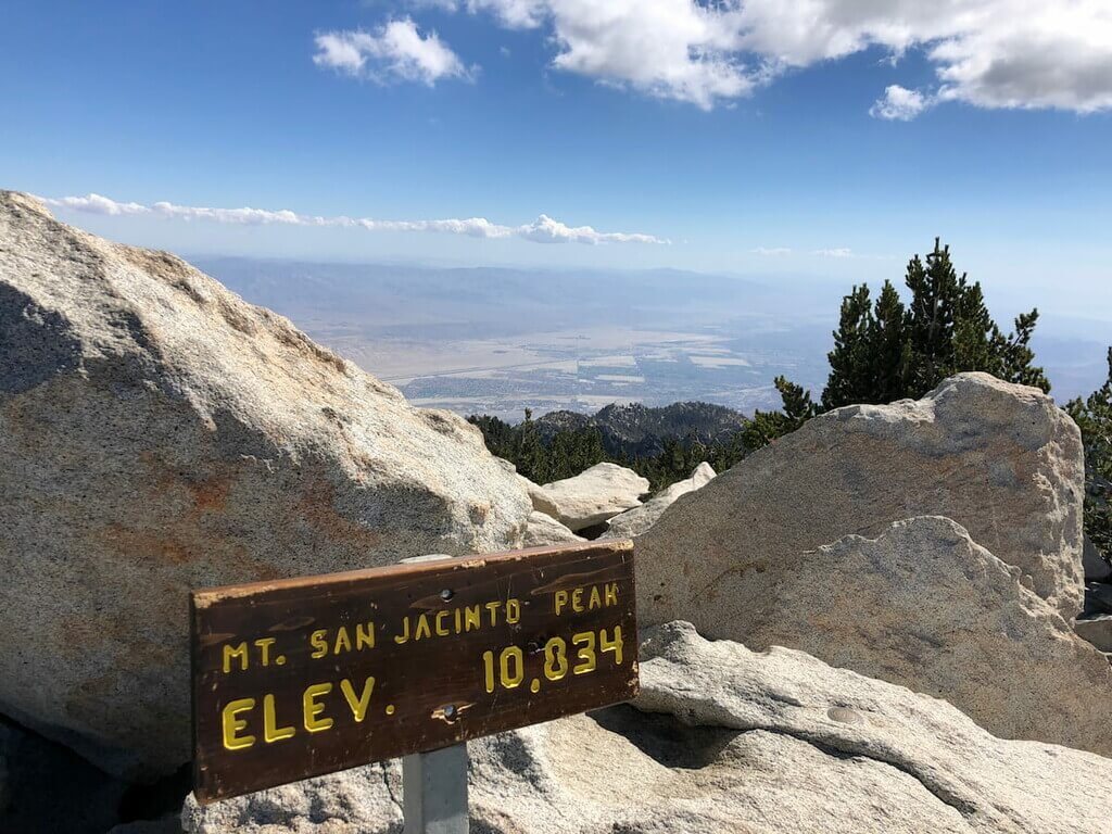 Tram jacinto peak sign from the original Palm Springs Tram: Is it Worth It? guide
