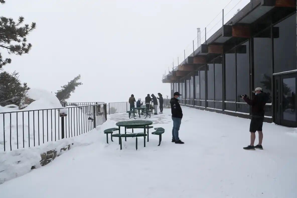 Tram snow from the original Palm Springs Tram: Is it Worth It? guide