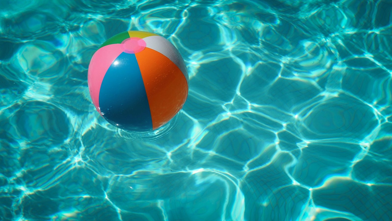 Palm Springs swimming pool on a bright June day
